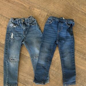 Kids Blue Denim Jeans Set okie dokie and old navy 3T adjustable waist